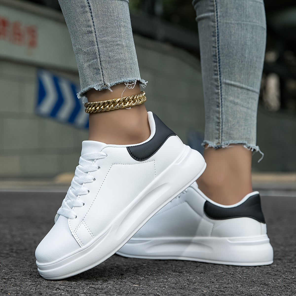 Gfine Dames Sneakers – Wit, Comfortabel & Stijlvol