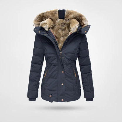 Dames Pufferjas met Capuchon en Faux-Fur Voering – Warme & Stijlvolle Winterjas