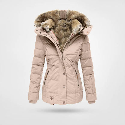 Dames Pufferjas met Capuchon en Faux-Fur Voering – Warme & Stijlvolle Winterjas